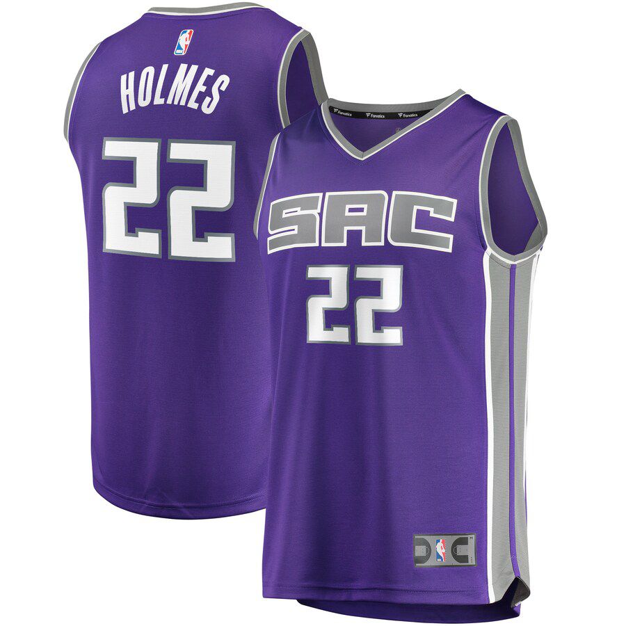 Men Sacramento Kings #22 Richaun Holmes Fanatics Branded Purple Fast Break Player Replica NBA Jersey